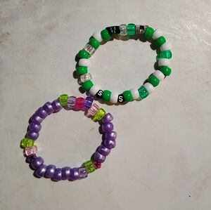 Matching couple bracelets demon slayer themed